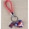 Metal Keychain with Colourful Logo Debossed